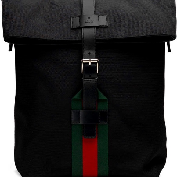 Gucci Backpack Techno Original Striped Green/Red - Picture 2 of 2